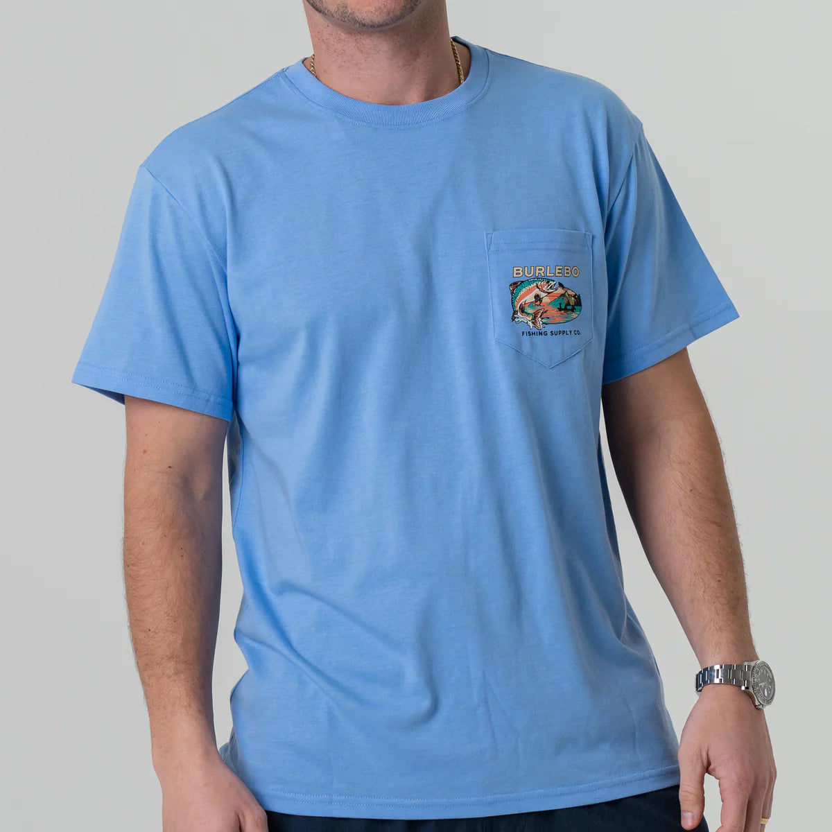 Burlebo Short Sleeve Tee - Last Cast - Heather Periwinkle